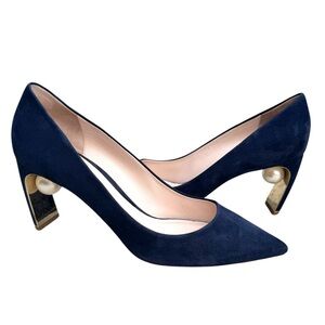 Nicholas Kirkwood Maeva Pumps Navy Suede